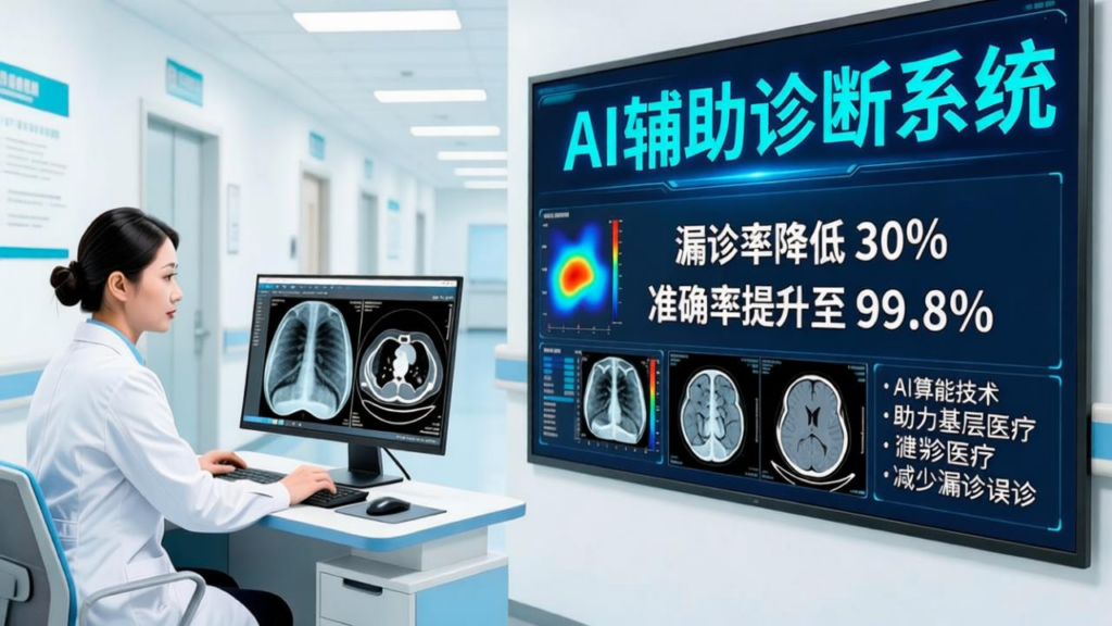 AI 医疗应用全面普及：基层医院智能影像筛查，大幅降低漏诊误诊概率